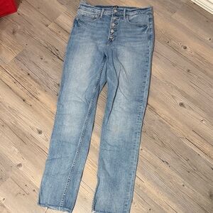 Classic High-Rise Button-Fly Women’s Jeans - Light Blue